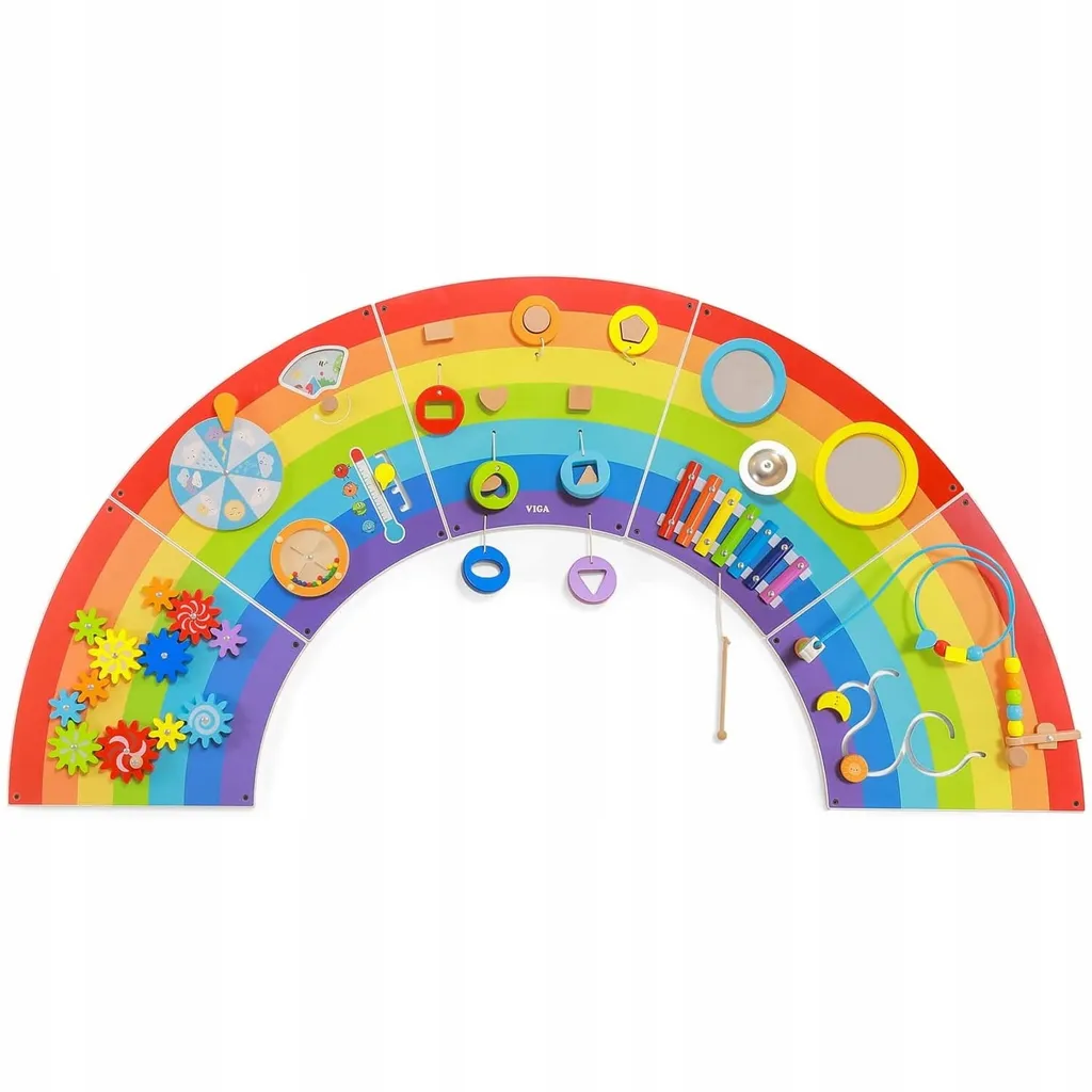 Planche de manipulation Edu Rainbow pour éveil Montessori en bois - 13