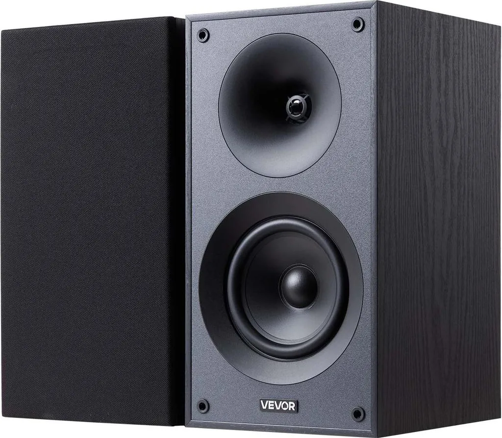 Paire d'enceintes passives de bibliothèque stéréo cône 65 Hz-20 kHz