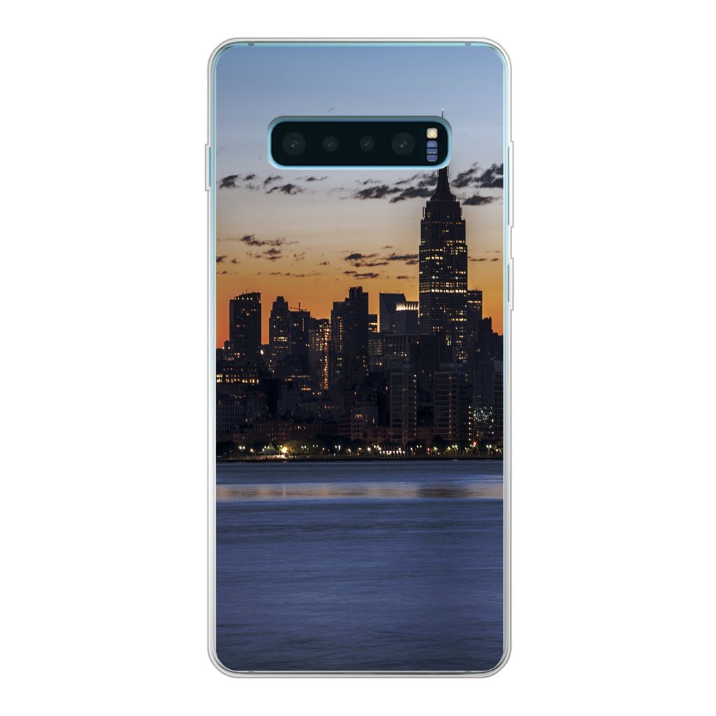 MuchoWow Handyhülle Schutzhülle Hülle für Samsung Galaxy S10 Lite New York - Skyline - Amerika Silikon Softcase Handy Hülle - Schutz