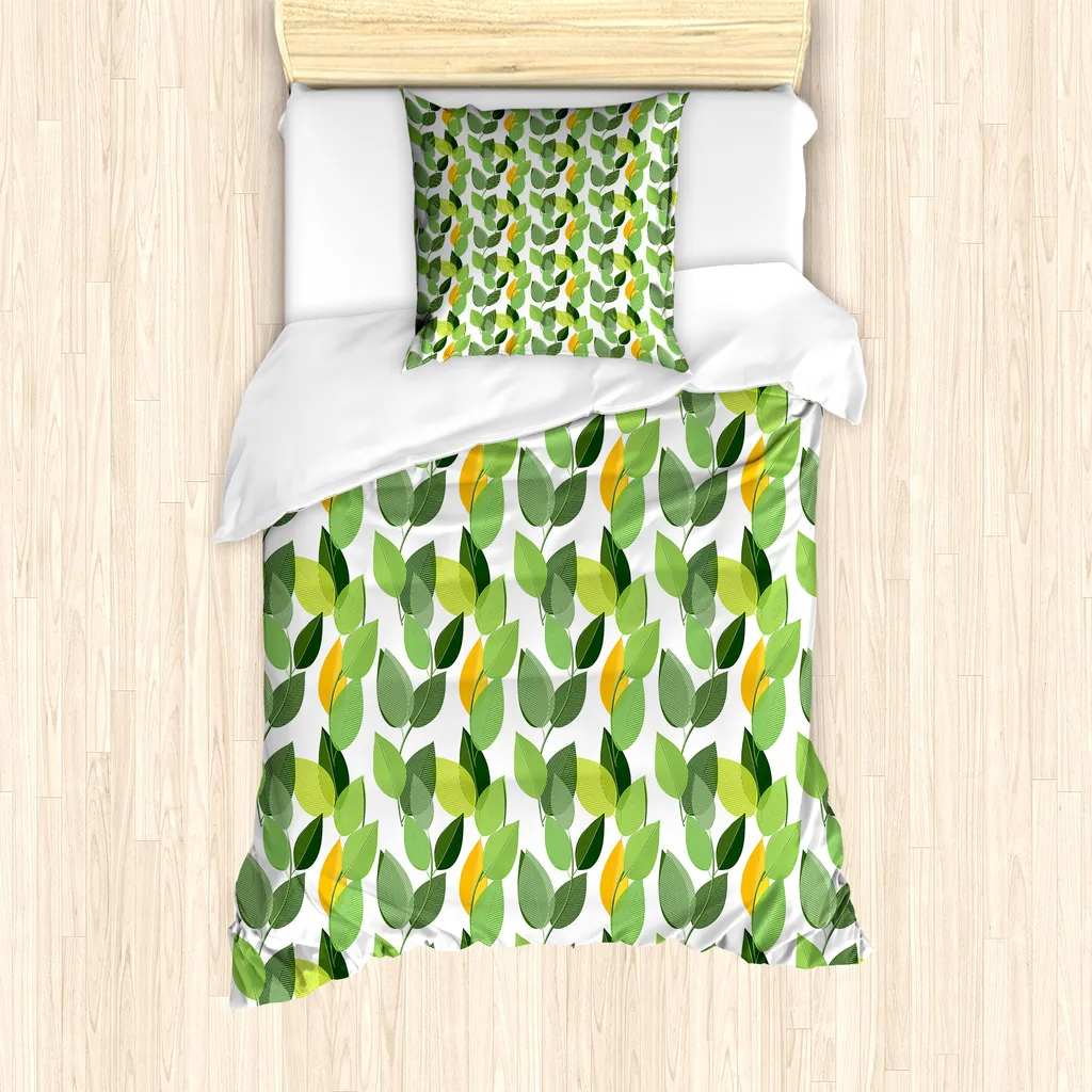 Set Letto Singolo ABAKUHAUS Fern Green | Design Botanico Moderno