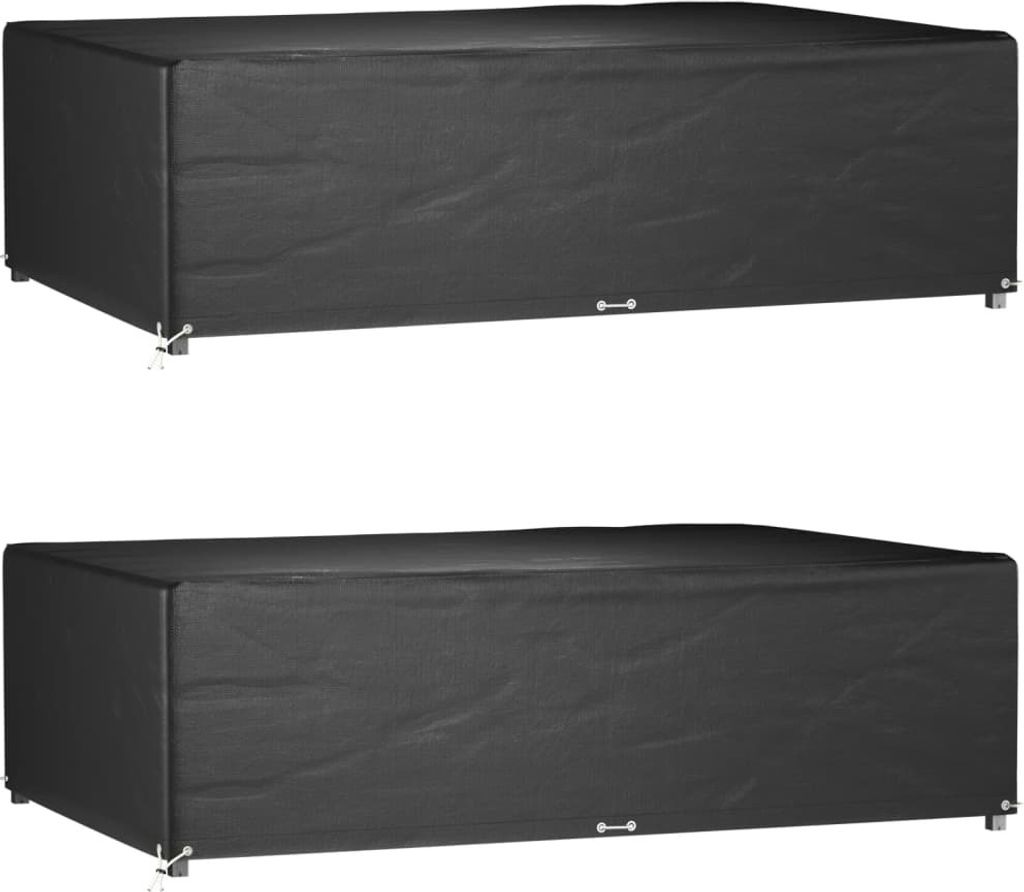 Gartenmöbel-Abdeckungen 2 Stk. 12 Ösen 227x152x65 cm Rechteckig