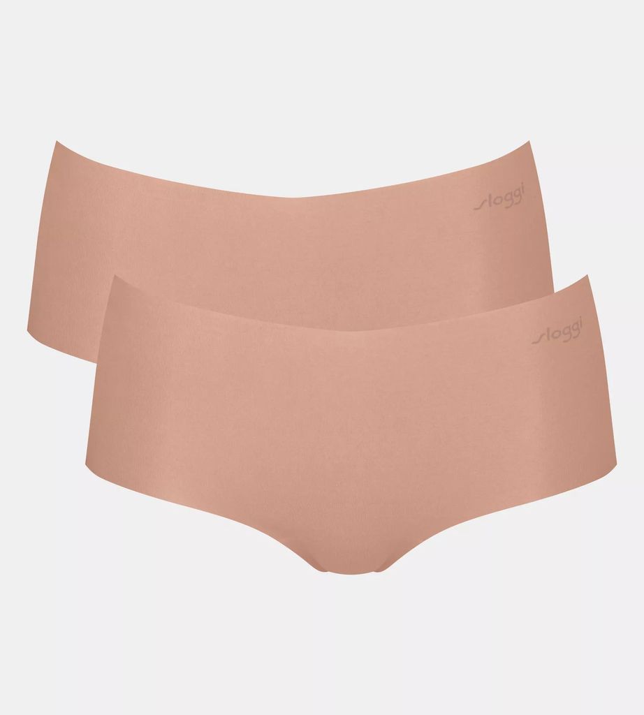 sloggi Damen Retro Pants 2-Pack ZERO Modal 2.0 Short - CAMEO BROWN - Größe L