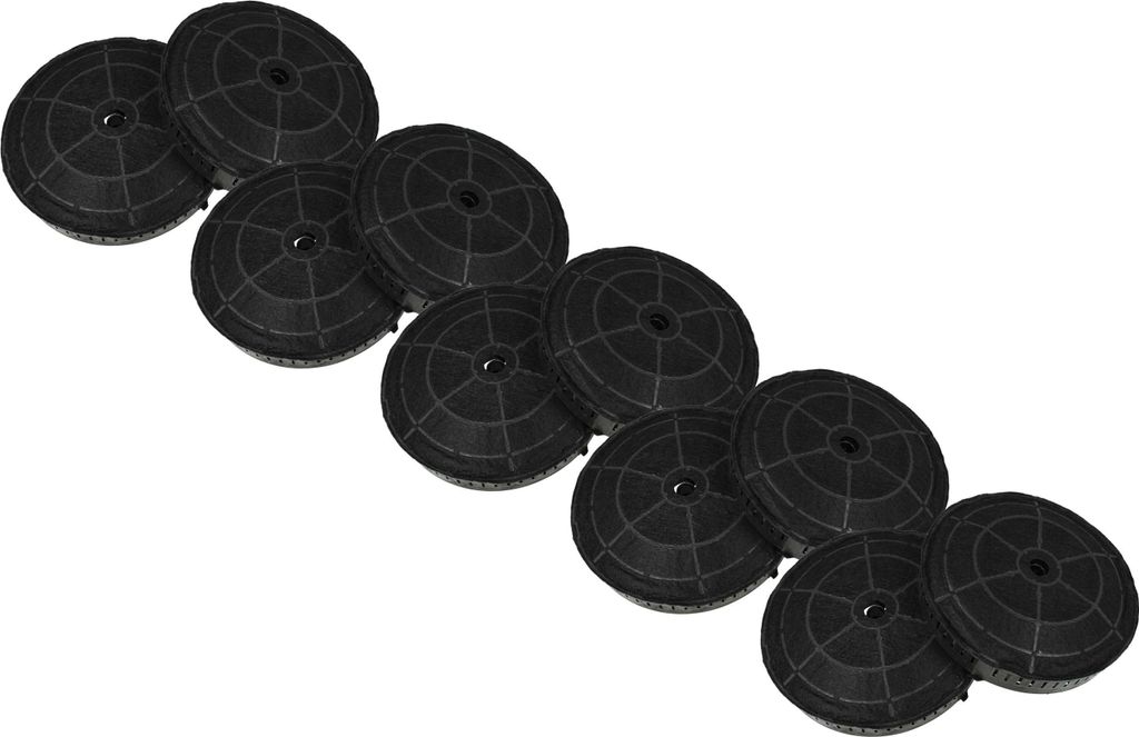 vhbw 10x Aktivkohlefilter kompatibel mit Ikea MATTRADITION 4038914, MATTRADITION 6036881, MATTRADITION 5039214 Dunstabzugshaube - 17,2 cm
