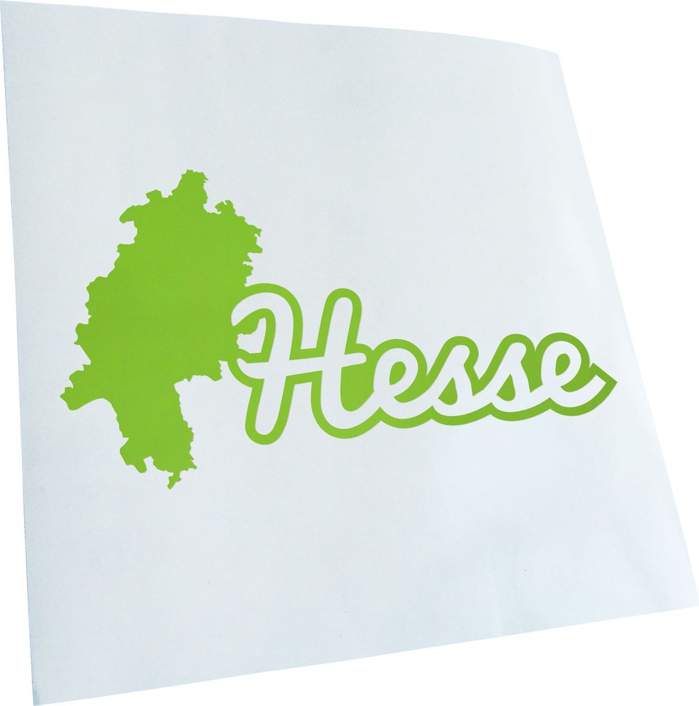 Kiwistar - Autoaufkleber - Hesse Hessen Herkunft - Lindgrün - 40x20cm - Aufkleber für Auto, Laptop, Fahrrad, LKW, Motorrad mehrfarbig JDM Decal R...