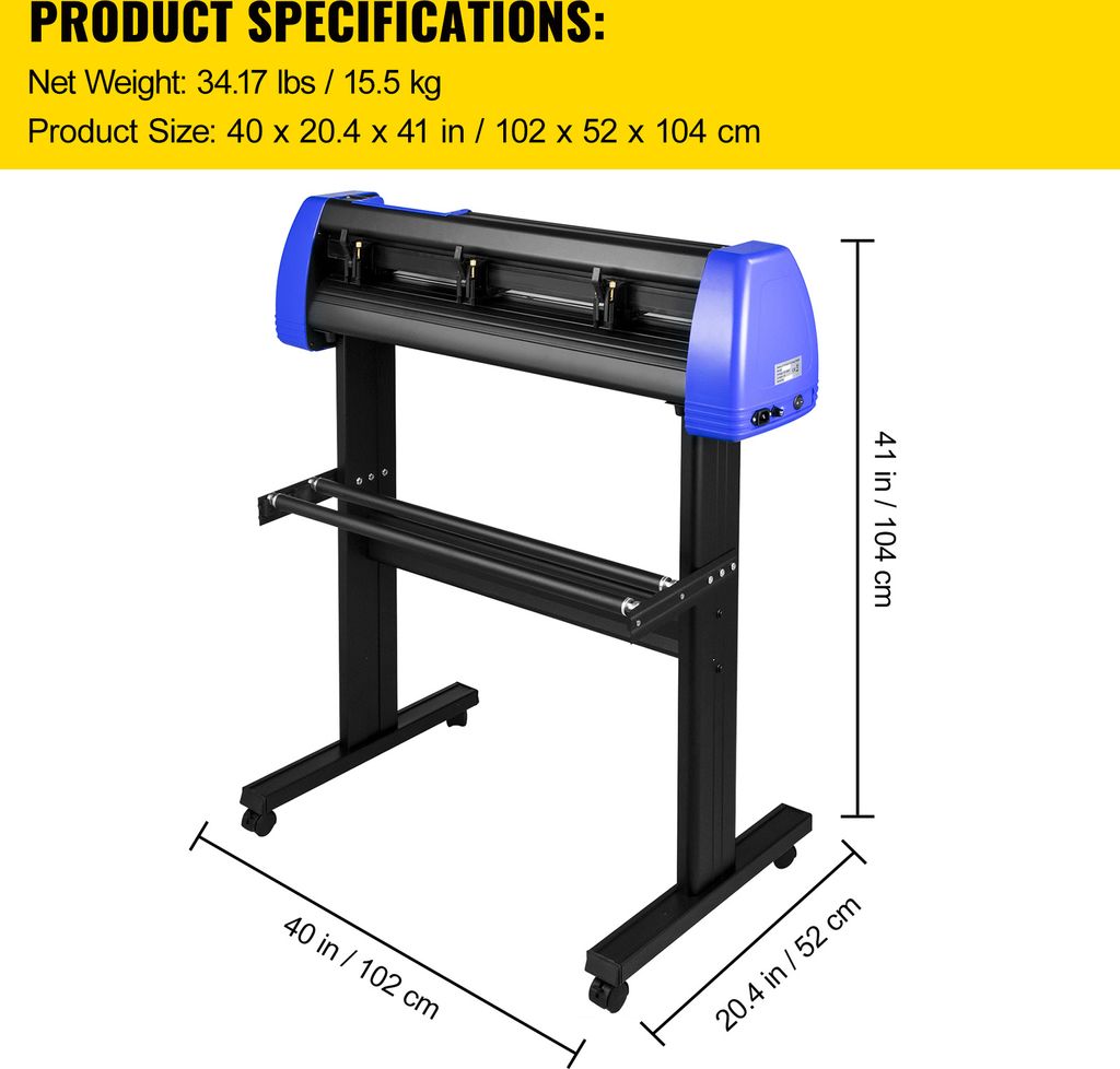 VEVOR Taglierina Vinile 34 Pollici - Plotter Da Taglio Professionale Con Alimentazione Carta, Display LCD E Software Signmaster Per Insegne Fai Da Te - Foto 6