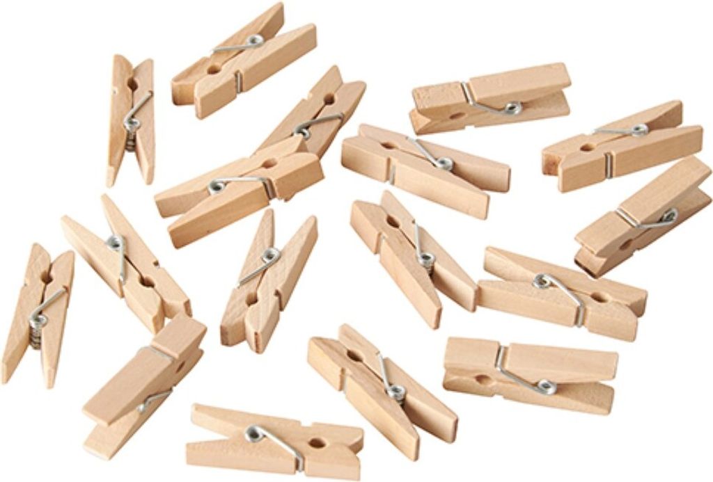 PAPSTAR  86807 PAPSTAR Mini-Klammern, aus Holz, Länge: 35 Immagine del prodotto 