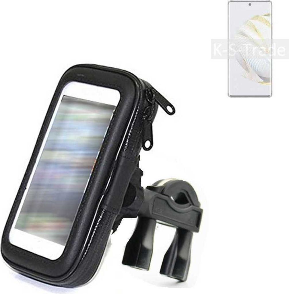 K-S-Trade Fahrrad-Halterung kompatibel mit Huawei nova 10 Handy-Halterung Halter Lenkstange Fahrradhalterung Motorrad Bike Mount Wasserabweisend