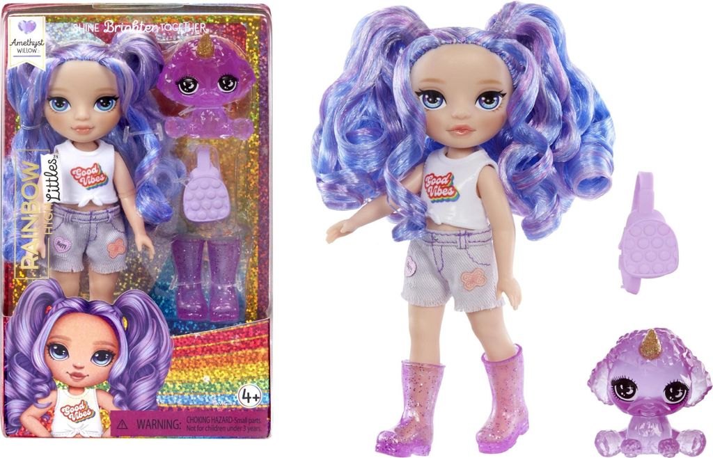 Rainbow High Littles Dolls- Amethyst (Purple), Modepuppe, Produktbild 