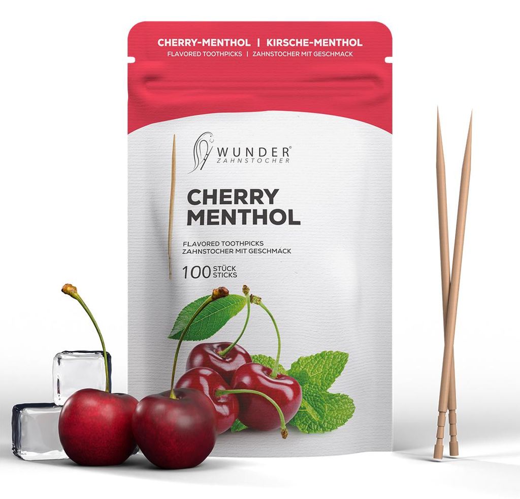 Cure-dents Wunderzahn Cherry Menthol Aroma Refill Pack 100 Image du produit 