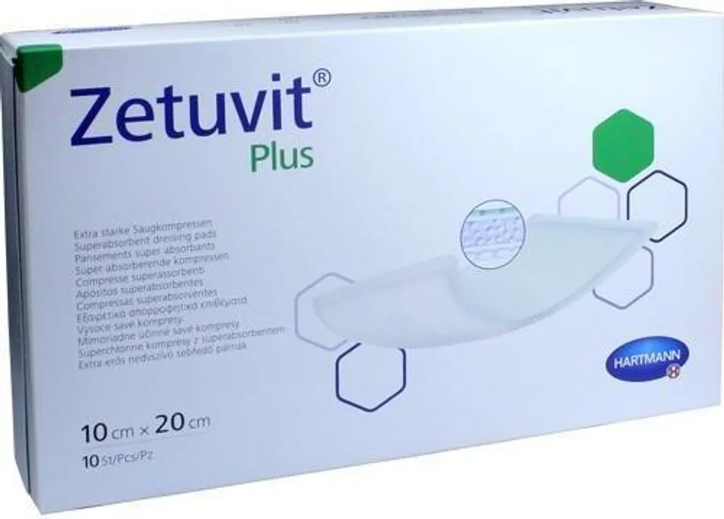 Zetuvit Plus 10x20 cm Hartmann | 10 Medicazioni Elevata Assorbenza