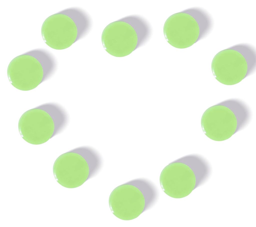 10 Magnete für Magnettafeln und Whiteboards, starke Kühlschrankmagnete, dekorative runde kleine Magnete - farbenfrohe Magnete mit Klebstoff für ...