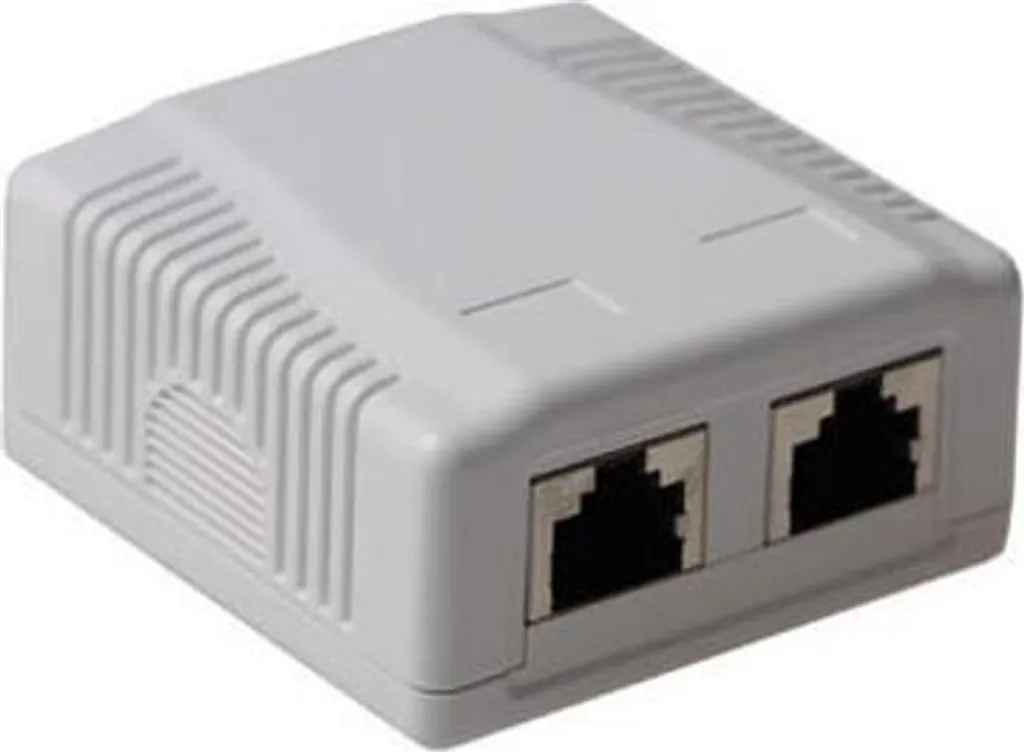 Boîtier mural RJ45 double CAT6A pour câblage informatique en saillie