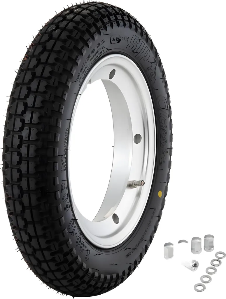 Roue SIP Classic 3.00-10 50P TL TT avec jante acier pour Vespa 100 R