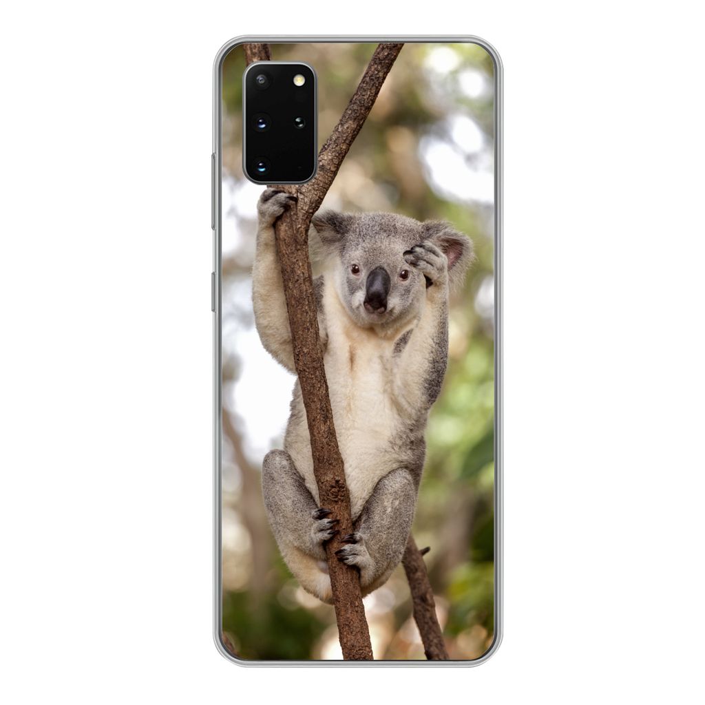 MuchoWow Handyhülle Schutzhülle Hülle für Samsung Galaxy S20 Plus Koala - Äste - Tier - Kinder - Jungen - Mädchen Silikon Softcase Handy H...