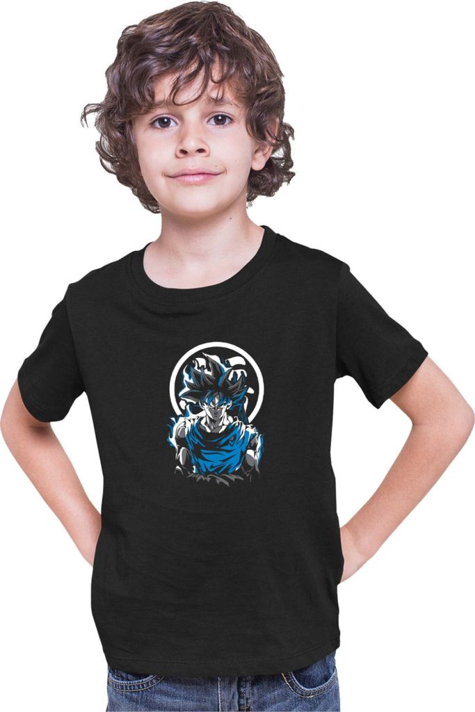 Kinder T-Shirt Dragon Anime Manga Ball Z Goku 09, 7-8 Jahr - 128 / Schwarz
