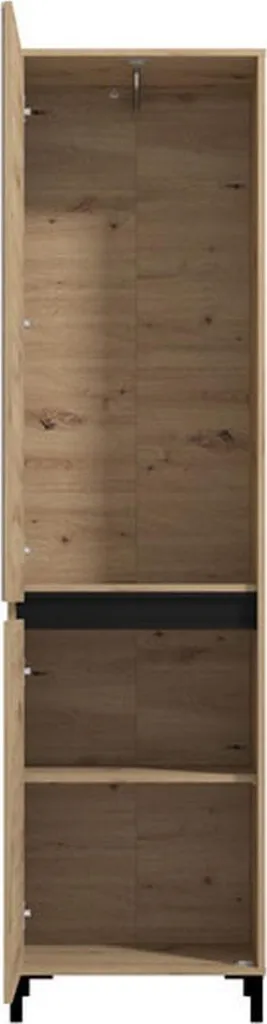 Vestiaire d'Entrée Monta 2 Portes, Armoire Fine Chêne Marron de 206 cm