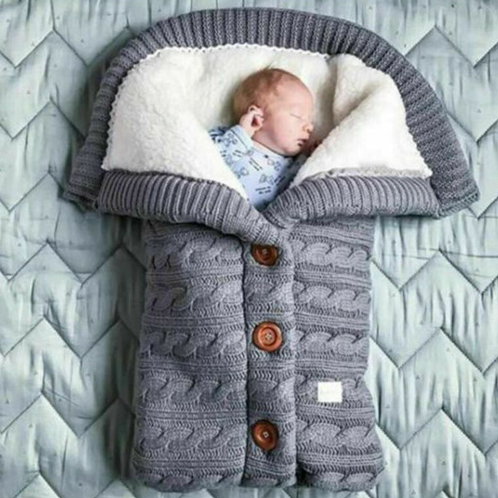 Winter Einschlagdecke Schlafsack Babydecke Wickeldecke für Kinderwagen Babybett