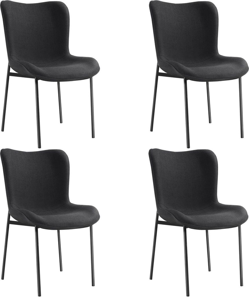 tectake® Polsterstuhl Tessa ergonomische Form mit hoher Produktbild 