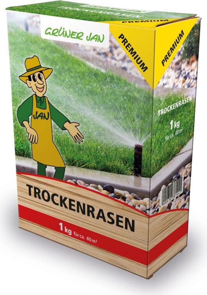 1kg Grüner Jan Trockenrasen Premium Rasensamen Produktbild 