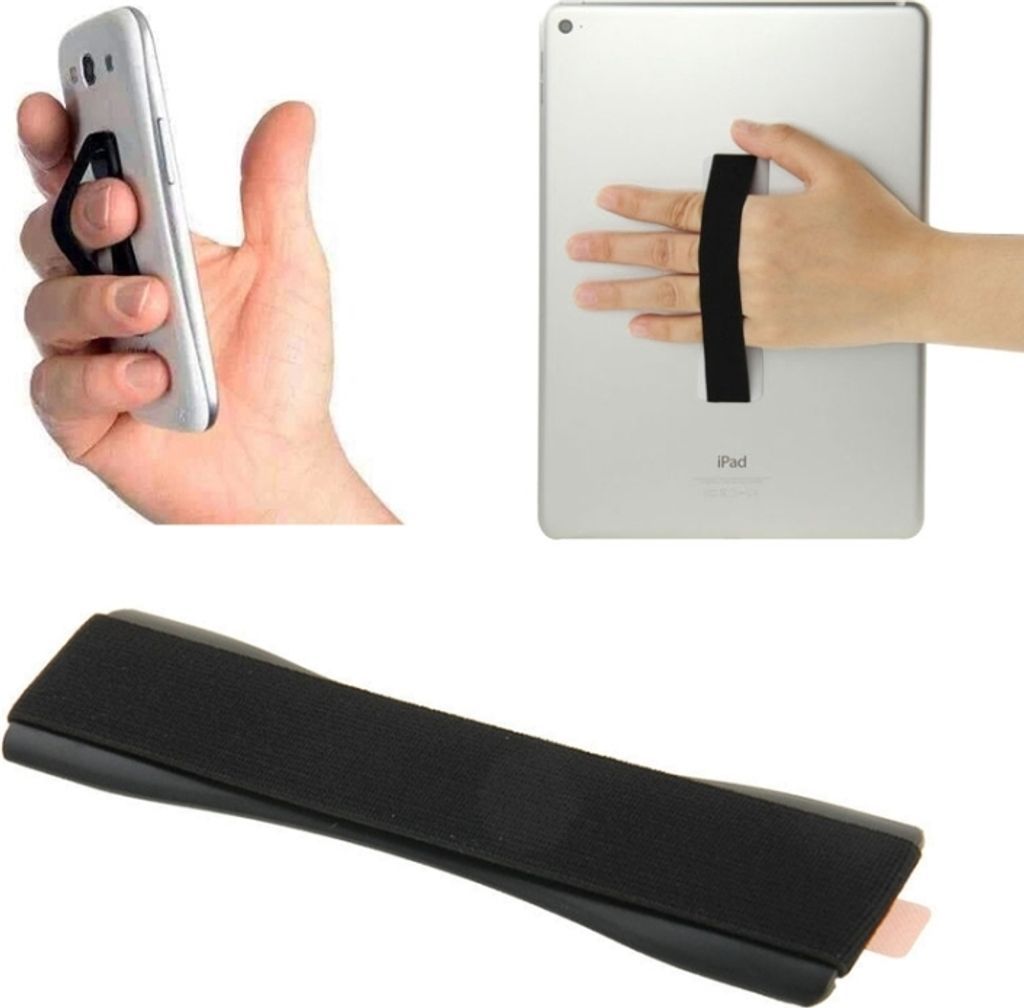Finger Grip Phone Holder für iPad Air & Air 2, iPad mini, Galaxy Tab und andere Tablet-PCs (Black)