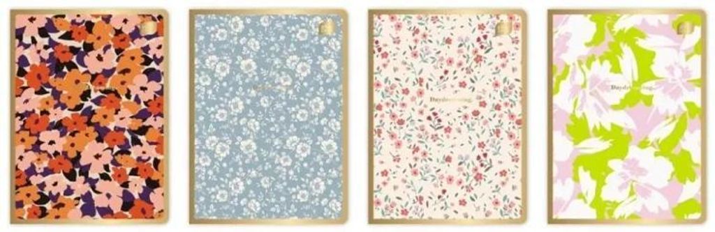 Cahier A5/60 feuilles quadrillées Metallic Floral (10 Image du produit 