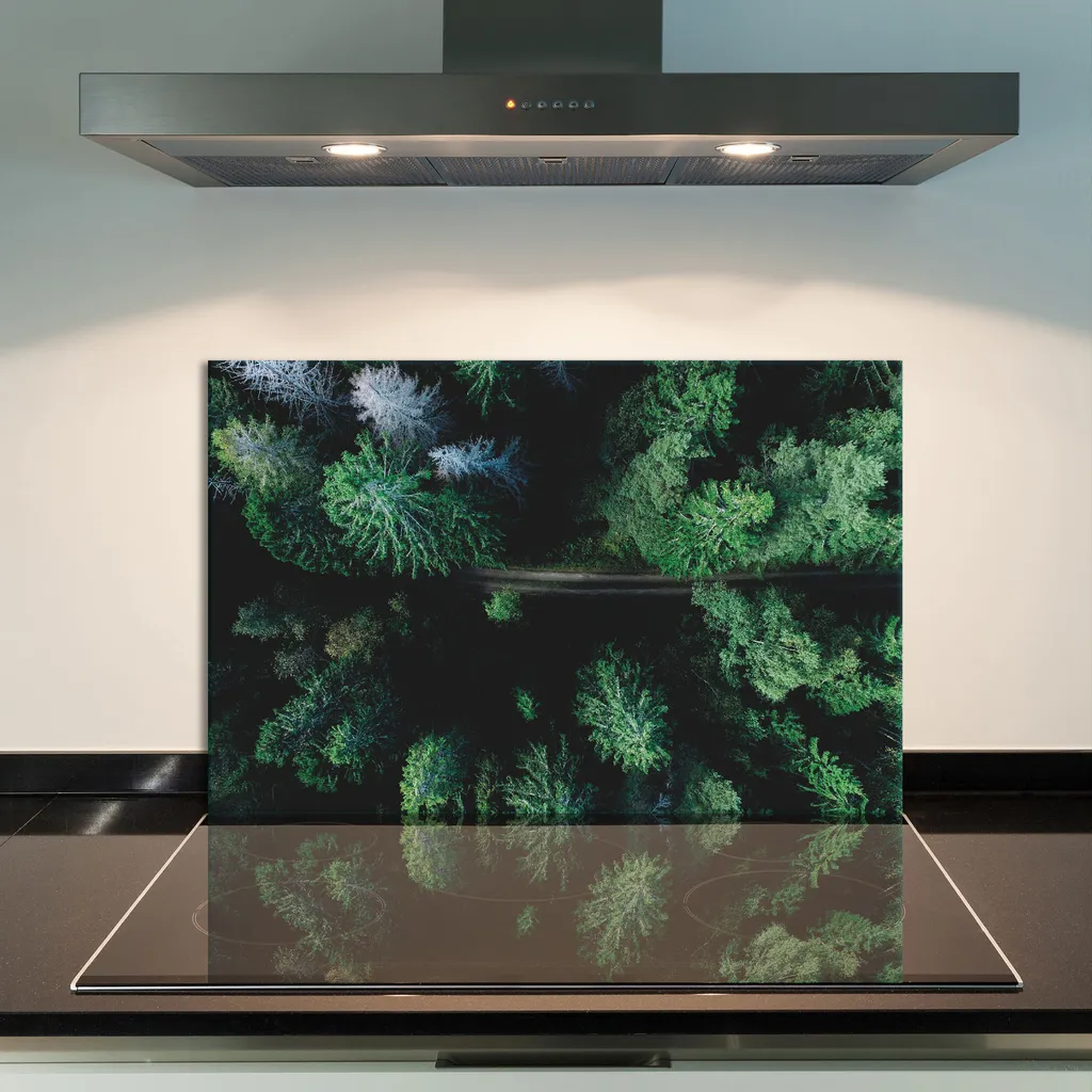 Piastra CopriPiano Cottura In Vetro 60x52 Cm | Verde Naturale | Multiuso: Tagliere, Sottopentola, Protezione - 2