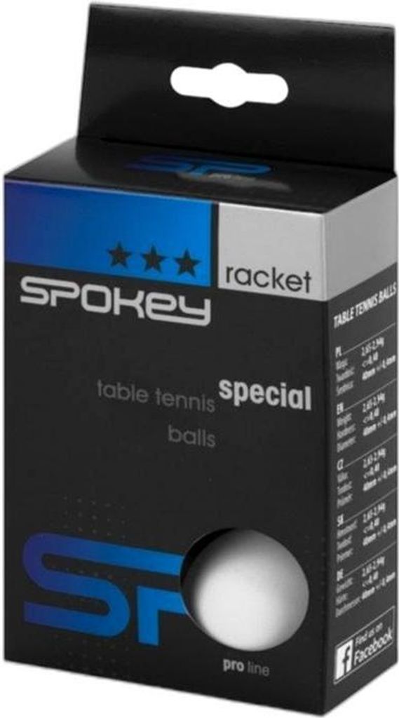 Spokey SPECIAL *** Tischtennisbälle, 6 Stück, weiß