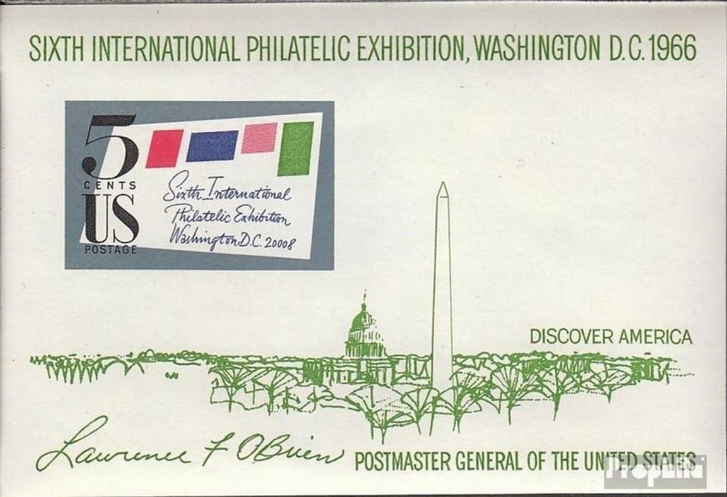 Briefmarken USA 1966 Mi Block11 (kompl.Ausg.) gestempelt SIPEX, Washington DC