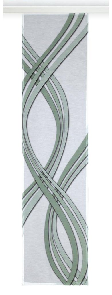 Flächenvorhang „Lola“: Grün / 245x60cm Farbe: Grün Größe (HxB): 245x60cm