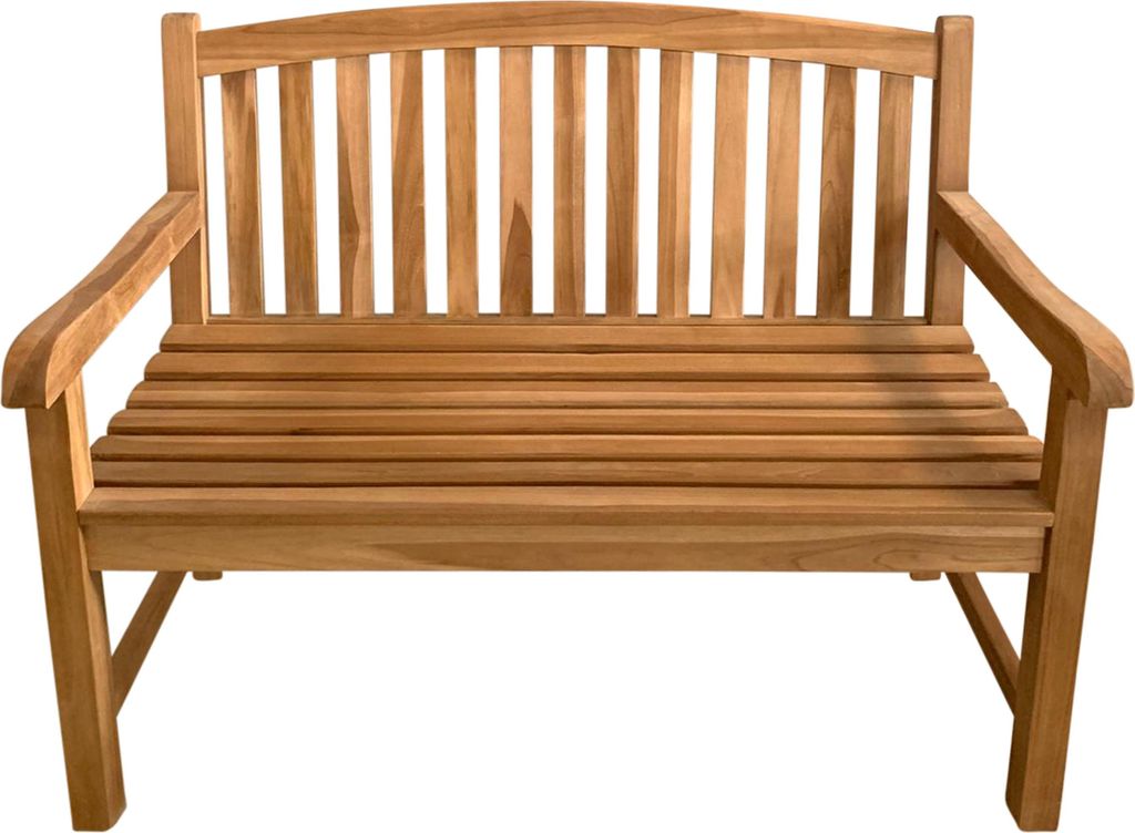 AXI Suki Gartenbank aus Teak Holz in Braun | Holzbank mit Armlehnen | Teakholz Parkbank für den Garten / Terrasse mit Rückenlehne für 2 Personen...