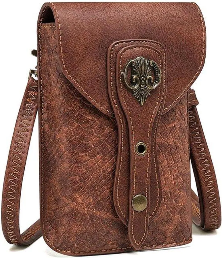 Sac bandoulière smartphone pour festival style steampunk serpent