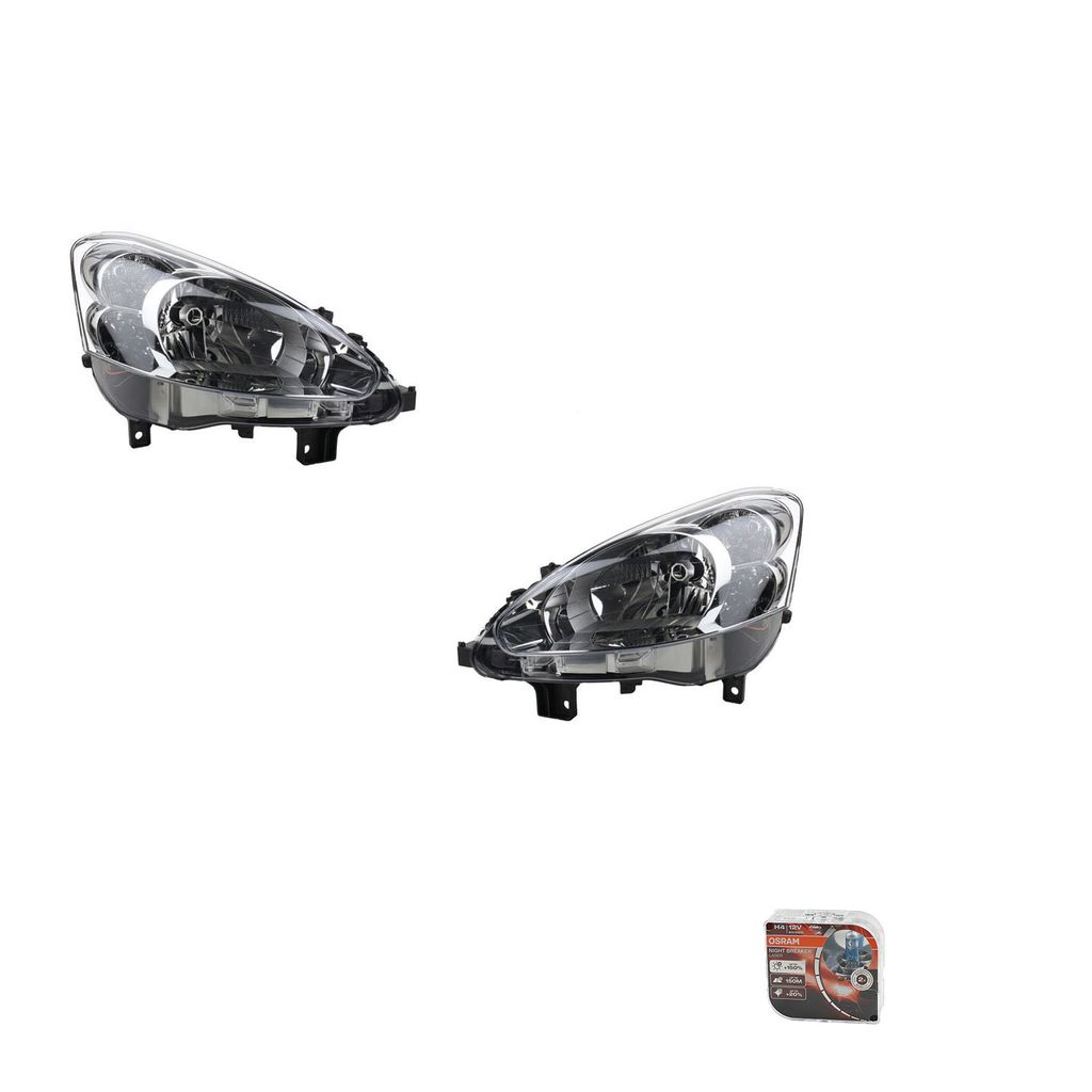 Johns, Scheinwerfer + Osram Night Breaker Laser passend für Peugeot Partner 7 12-15 L R 9677202480 9677202380