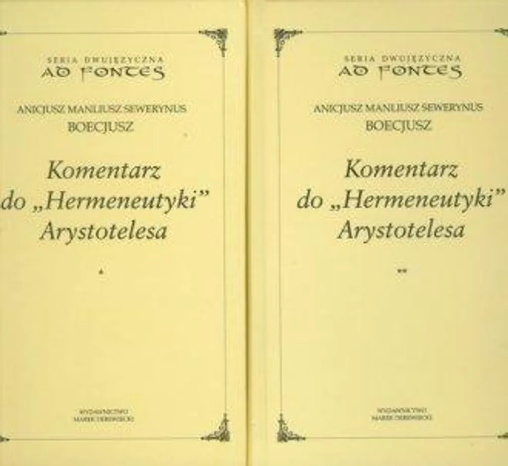 Livre de Philosophie Aristote Herméneutique Tomes 1-2 Marek Derewiecki