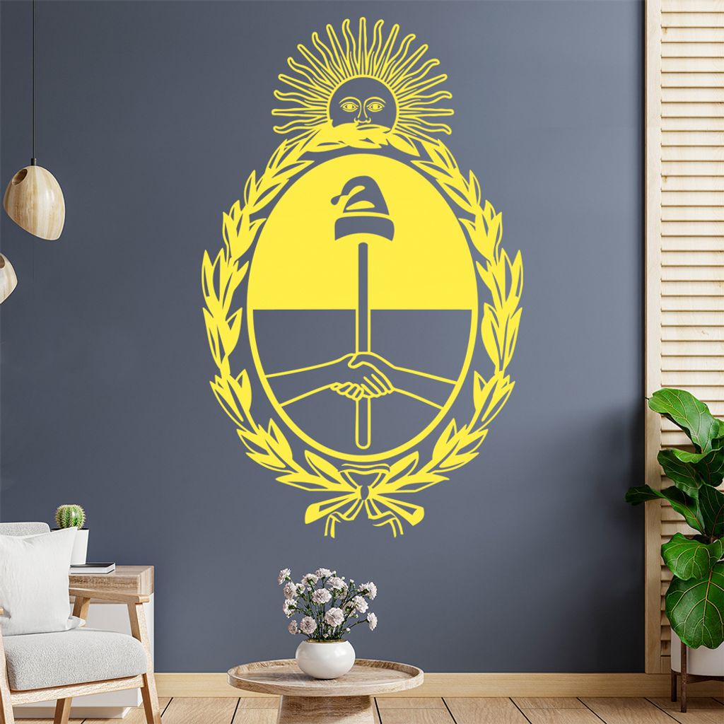 Argentinien Wappen Wandtattoo Wandaufkleber Wall Sticker - Dekoration, Küche, Wohnzimmer, Schlafzimmer, Badezimmer