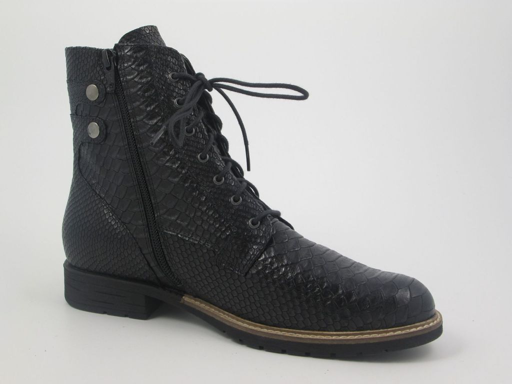 Durea Damen Schnürstiefel & Boots ungefüttert schwarz Gr. 51/2