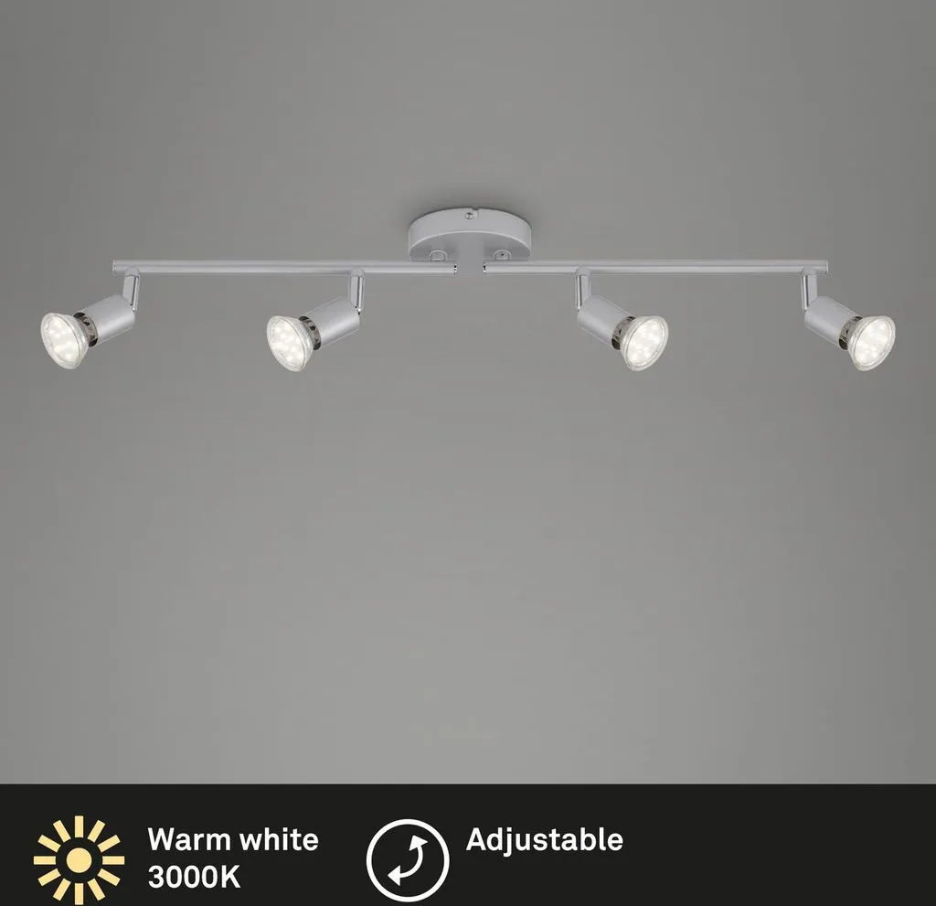 OFFERTA Faretto Briloner 4xGU10 Titanio LED Orientabile Soffitto