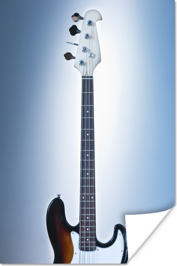 MuchoWow Poster Die Saiten einer E-Gitarre 40x60 cm - Plakate für die Wand - Poster Babyzimmer