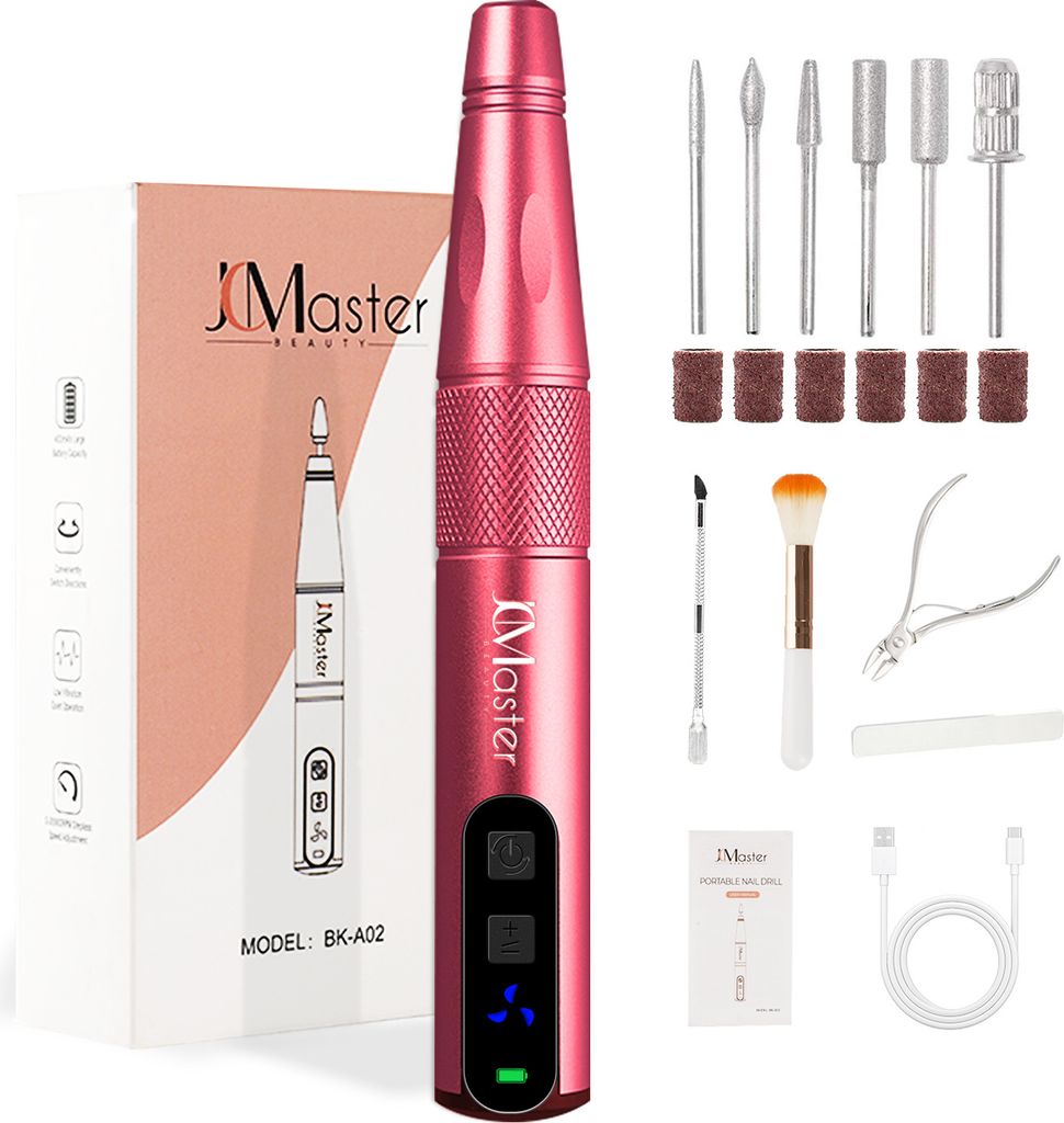 JCMaster Nagelfräser , Elektrische Nagelfeile für Gelnägel Acrylnägel, elektrische Nagelfräser für Nagelstudio Zuhause