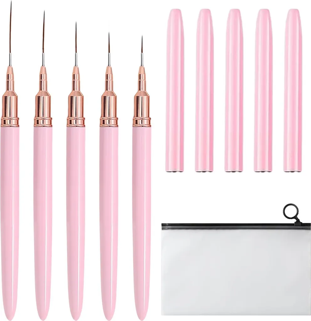 Réussir son nail art facilement avec ce lot de 5 pinceaux de précision