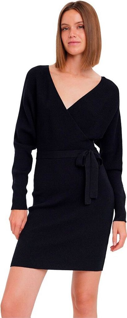 Vero Moda Hollyrem Curve Langärmliges Kurzes Kleid Schwarz M Frau Schwarz M