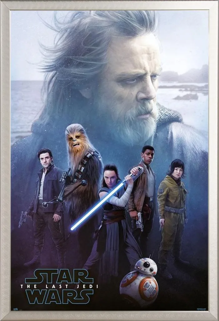 Poster Star Wars Gli Ultimi Jedi EP8 con Cornice Alluminio Shinsuke - 1