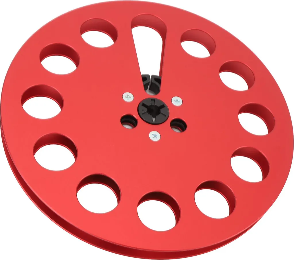 RASTKY Bobine Vide 7 Pouces 1/4 Aluminium Rouge - Accessoire Audio 11 Trous