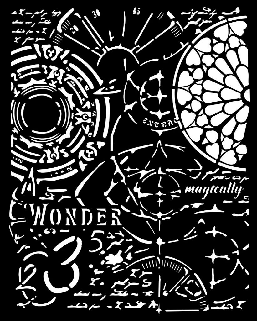 STAMPERIA Mixed Media Schablone STENCIL - Master of Magic gotik