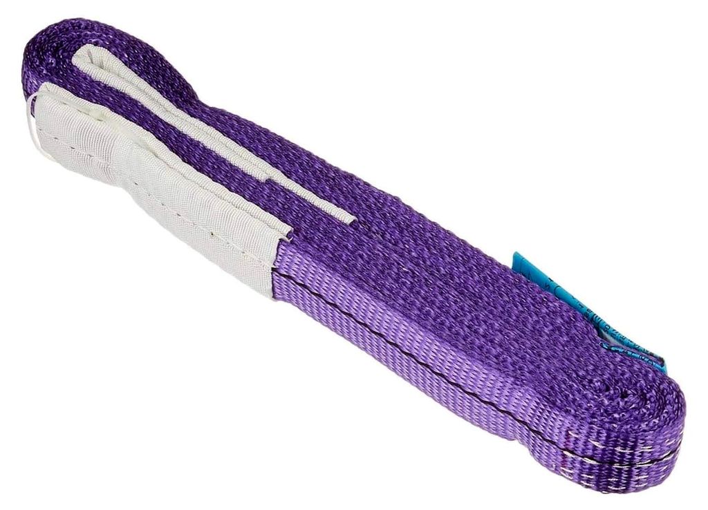 Hebeband 1 t 4 m, PES-Polyester, nach EN 1492-1, mit verstärkten Endschlaufen
