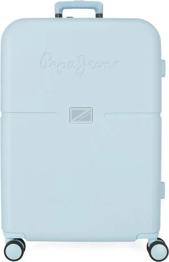 Valise rigide moyenne Pepe Jeans Accent 70cm en bleu azur 79L