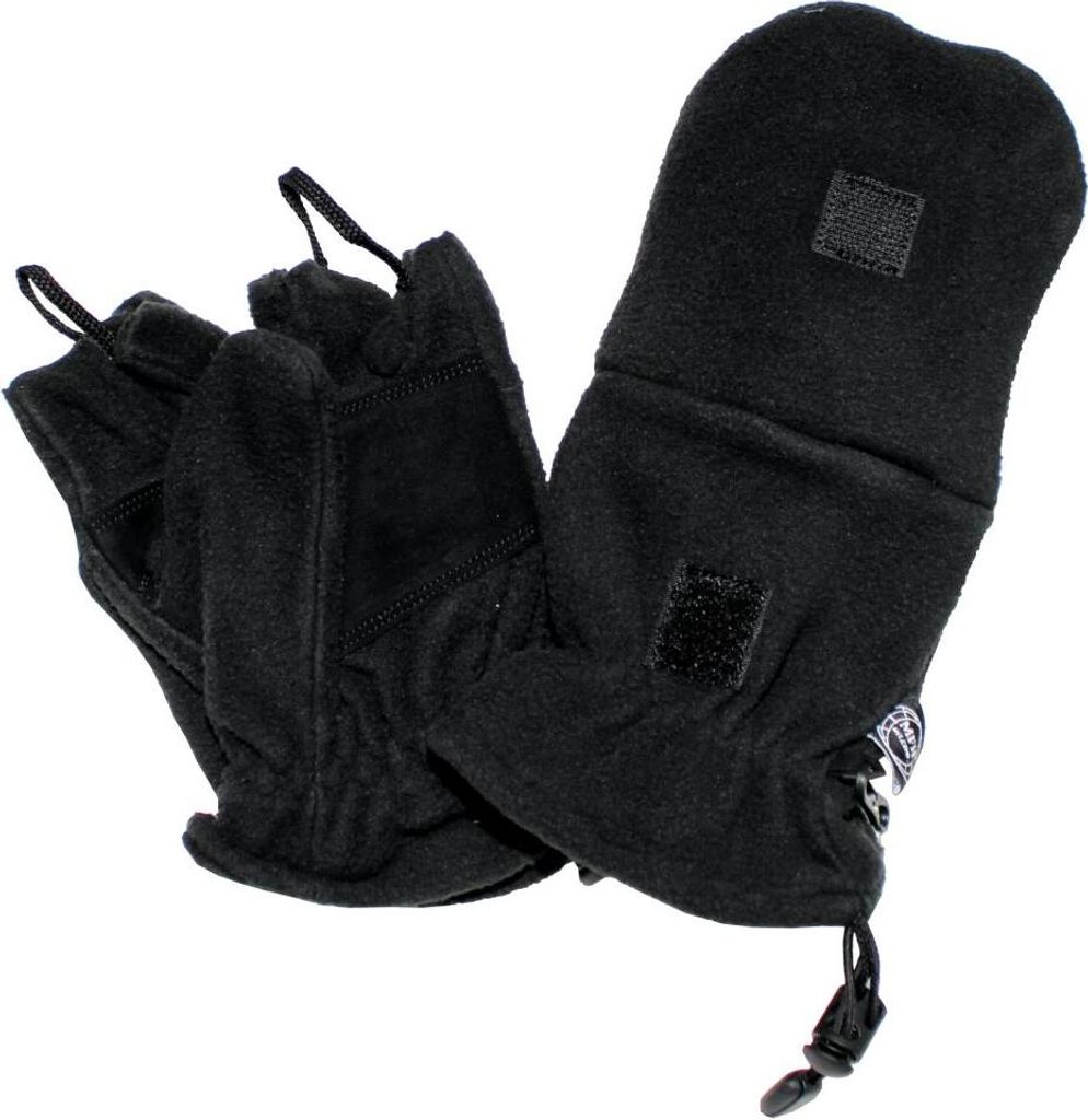 MFH Fleece-Faust-Fingerhandschuhe,schwarz, mit Produktbild 