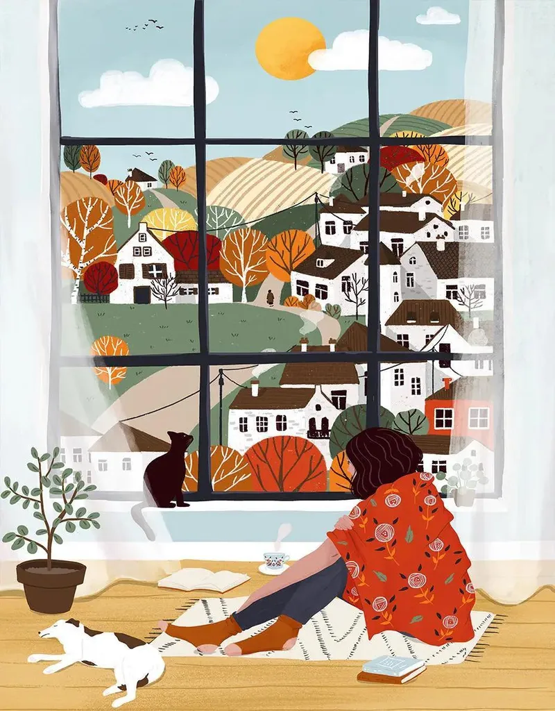 Pieces & Peace Puzzle Automne 1000 pièces - Jeu de pose multicolore zen
