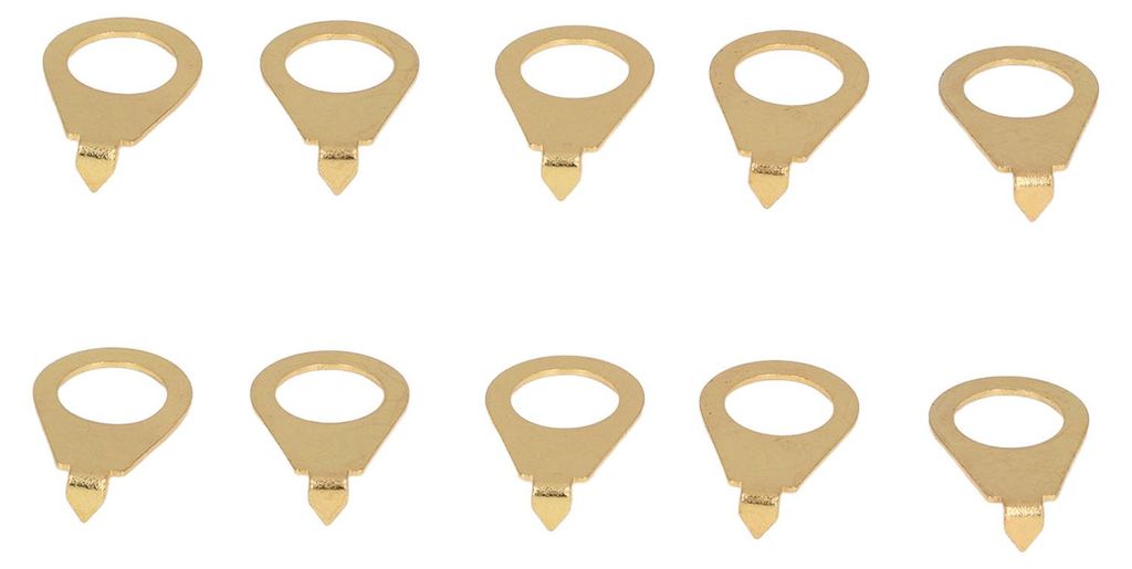 10 Stück Gitarrenknöpfe Zeigeranzeigeplatte Eisen Gitarrenpotentiometer-Anzeigeabstandshalter Gold