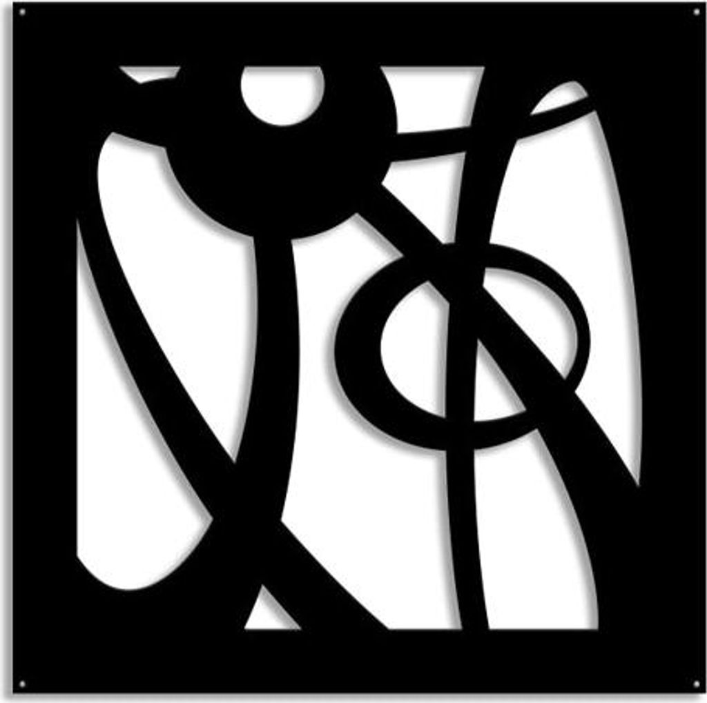 INTERSTELLAR – Perforiertes PVC–Panel – Sonnenschutz 98x98 cm schwarz