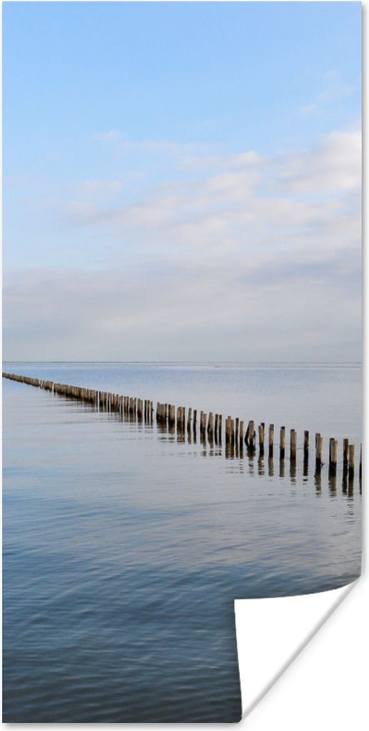 MuchoWow Poster Nordsee - Wolken - Wasser 80x160 cm - Kinderzimmer